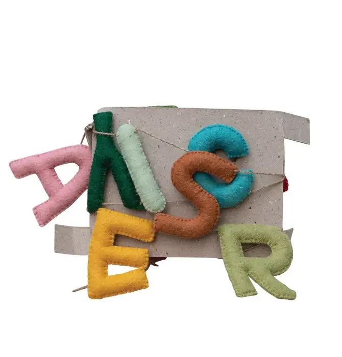 Garland | Felt Merry Christmas | Multi-Color