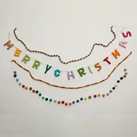 Creative Co-Op Garland | Felt Merry Christmas | Multi-Color