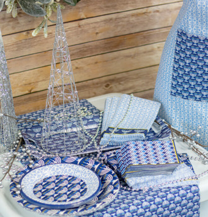 Cocktail Napkins | "Festival Of Lights" | Blue