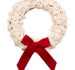 Wreath | Felt Dog Bones | Red Ribbon