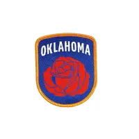 Oxford Pennant Embroidered Patch | Oklahoma Rose