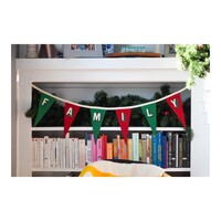 Oxford Pennant Pennant Flags | "Family" | Red & Green Bunting