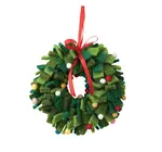 Ornament | Felt Wreath | Shag + Pom-Poms