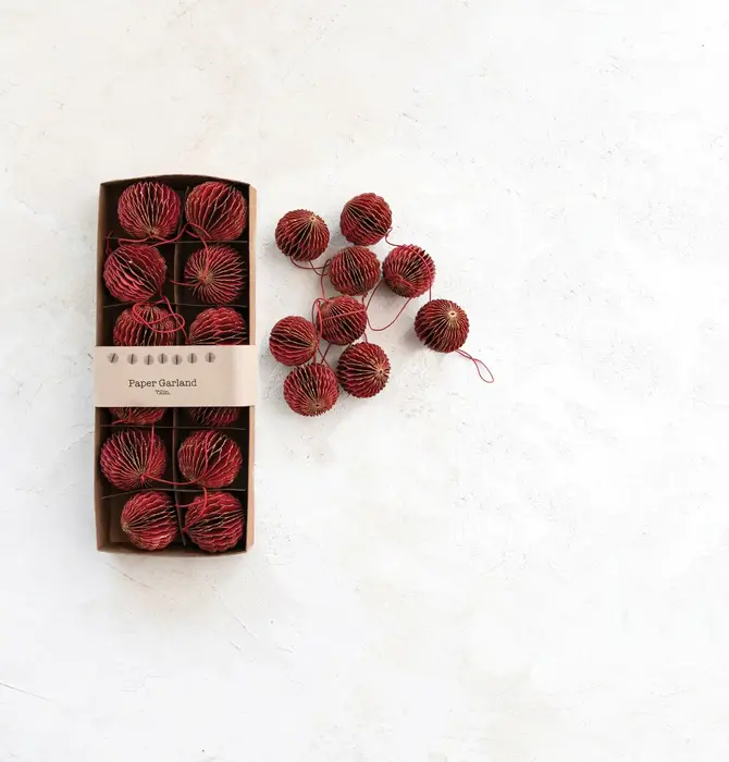 Garland | Paper Honeycomb | Glitter Ball