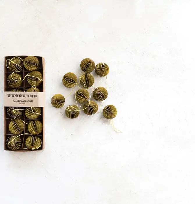 Garland | Paper Honeycomb | Glitter Ball