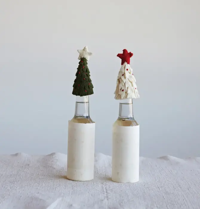 Bottle or Tree Topper | Mini Felt Tree