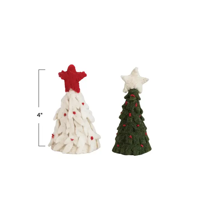 Bottle or Tree Topper | Mini Felt Tree