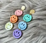 Earrings | Smiley Dangles | Pastel