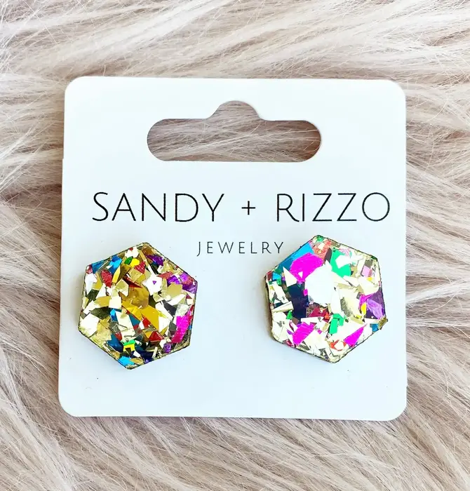 Earrings | Stud | Millicent Confetti | Gold
