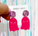 Earrings | Hot Pink Ghost
