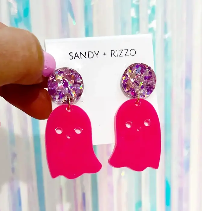 Earrings | Hot Pink Ghost
