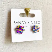 Sandy + Rizzo Earrings | Confetti Flower | Party
