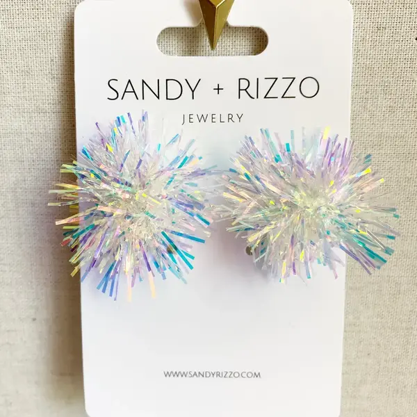Sandy + Rizzo Earrings | Pom-Pom Stud | Party