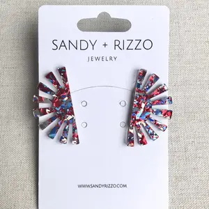 Sandy + Rizzo Earrings | Fan Confetti | Red/White/Blue