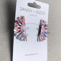 Sandy + Rizzo Earrings | Fan Confetti | Red/White/Blue