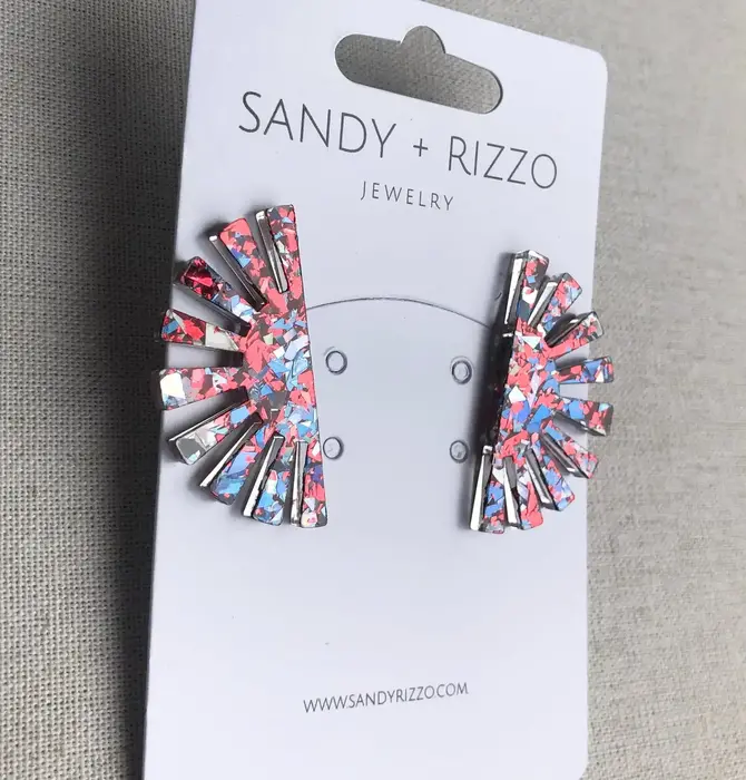 Earrings | Fan Confetti | Red/White/Blue