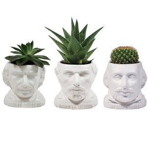 Unemployed Philosophers Guild Ceramic Planter Pot | Bust Figure