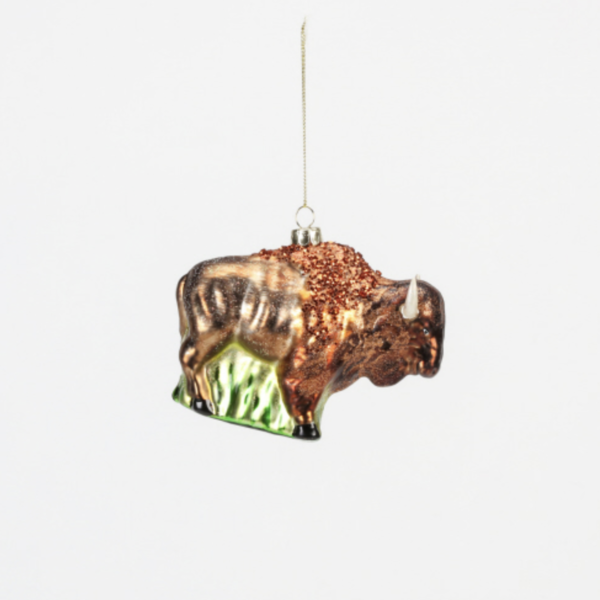 One Hundred 80 Degrees Ornament | 3D Glass | Buffalo/Bison