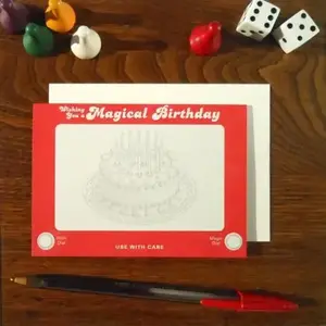 a. favorite design Card | Bday | Etch-A-Sketch | Magical Birthday