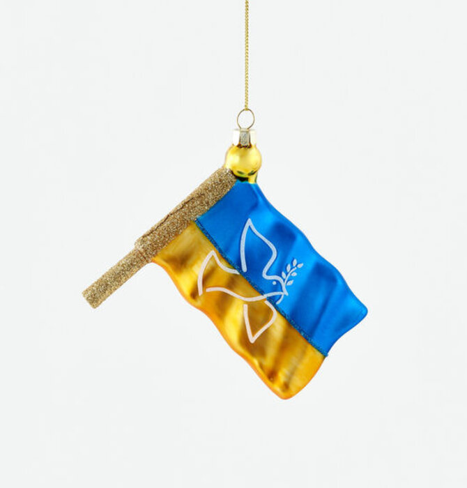 Ornament | 3D Glass | Ukrainian Flag
