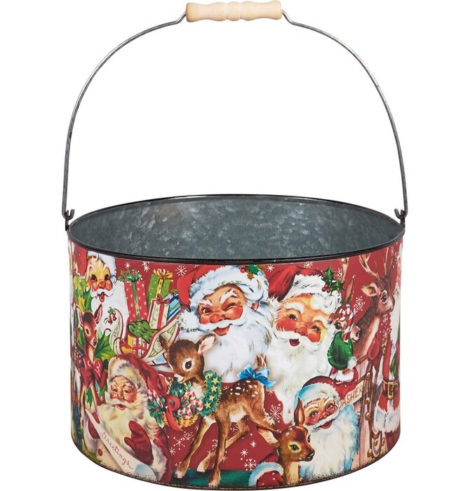 Metal Bucket | Vintage Christmas