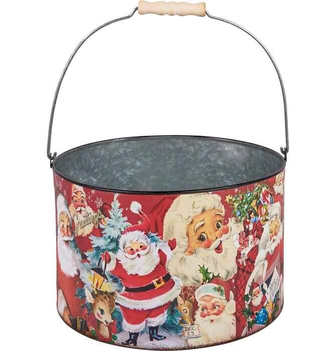 Metal Bucket | Vintage Christmas