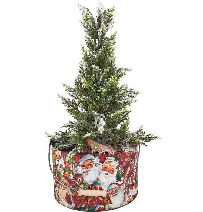 Metal Bucket | Vintage Christmas