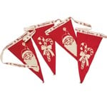 Garland | Felt Pennants | Santa/Candy Canes