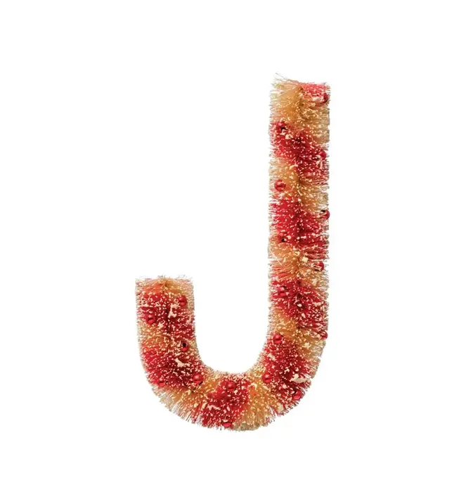 Ornament | Candy Cane | Sisal Bottle Brush