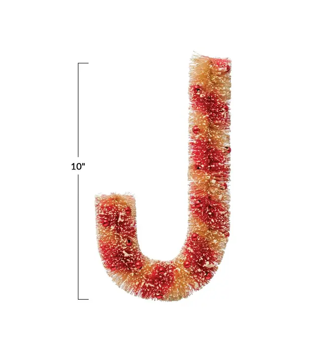 Ornament | Candy Cane | Sisal Bottle Brush