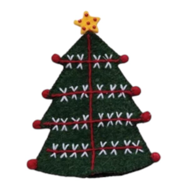 Embroidered & Beaded Felt Tree Topper