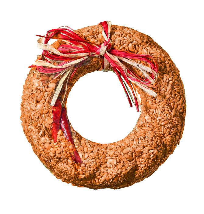 Bird Seed Wreath | Flaming Hot