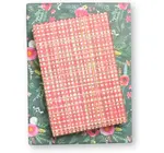 Wrapping Paper | 2-Sided Eco | Homespun Plaid/Winter Floral