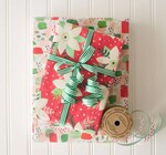 Wrapping Paper | 2-Sided Eco | Poinsettia/Painterly