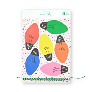 Wrappily Eco Gift Wrap Co. Gift Tags | Pop-Out | Christmas Lights