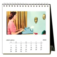 Found Image Desk Calendar | 2024 Boring
