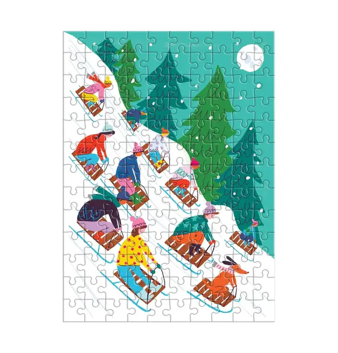 Puzzle Ornament | 130-Piece | Winter Sledding