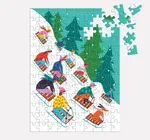 Puzzle Ornament | 130-Piece | Winter Sledding