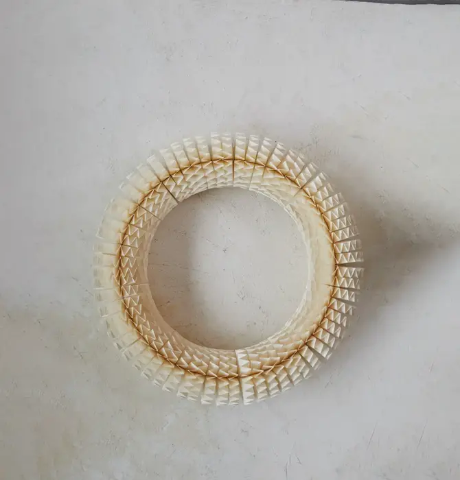Paper Honeycomb Wreath | Cream Color