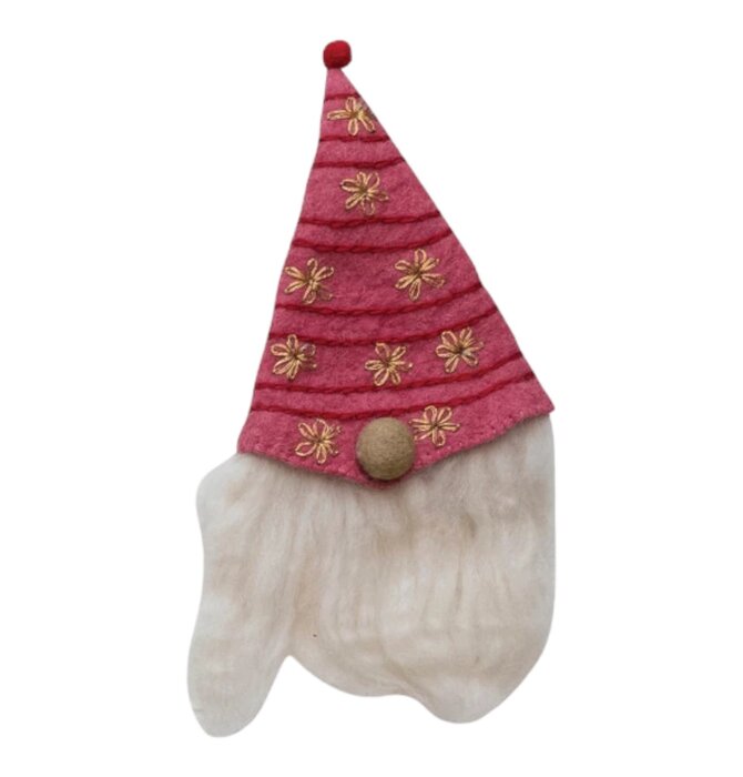 Bottle + Tree Topper | Felt Gnome