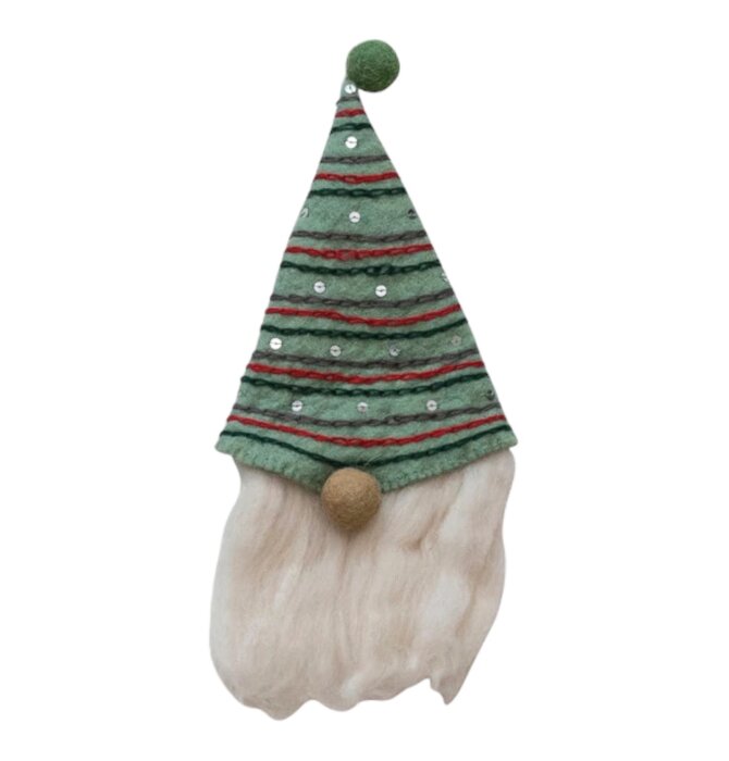 Bottle + Tree Topper | Felt Gnome