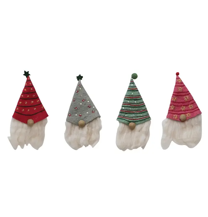 Bottle + Tree Topper | Felt Gnome