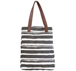 Market Tote Bag | Charcoal Stripes