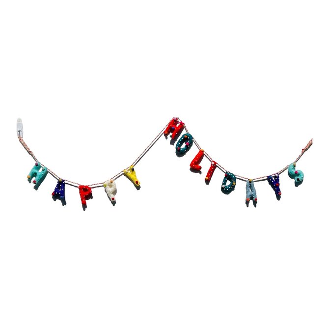 Giftsland Felt Pom Pom Garland - Hot Pink, 6 ft