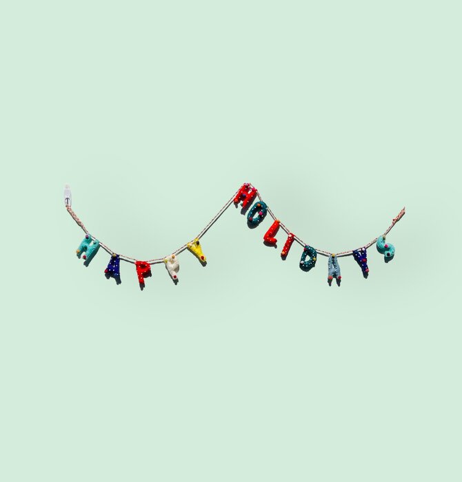 Garland | Felt Happy Holidays | Multi