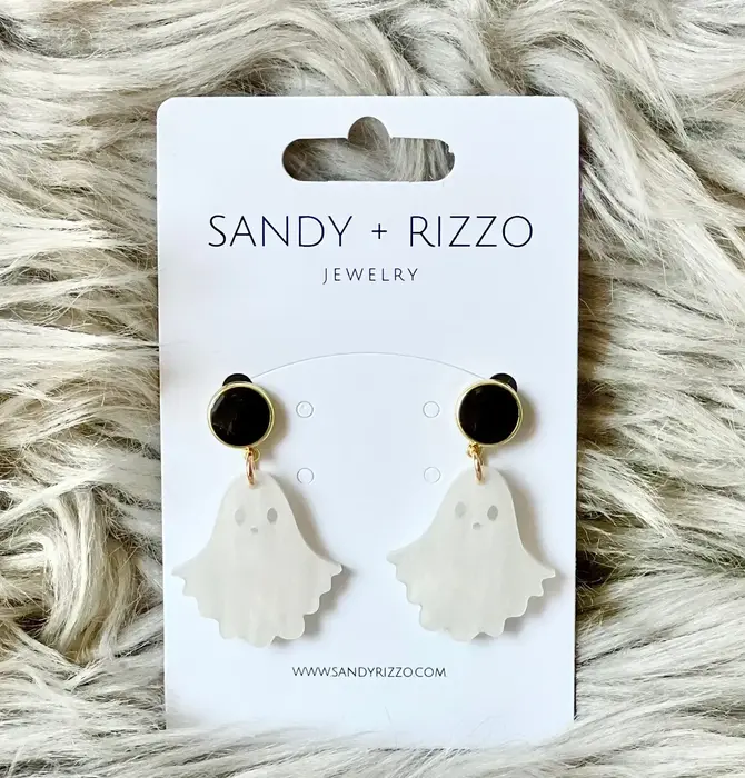 Earrings | Ghost | Medium White | Pearl Dangle