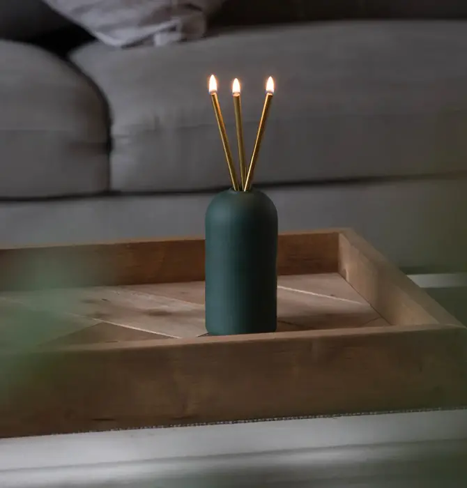 Glass Candle Vase