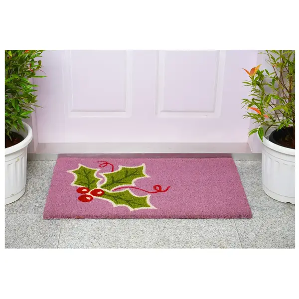 Calloway Mills Doormat | Christmas Holly Berry (Pink)