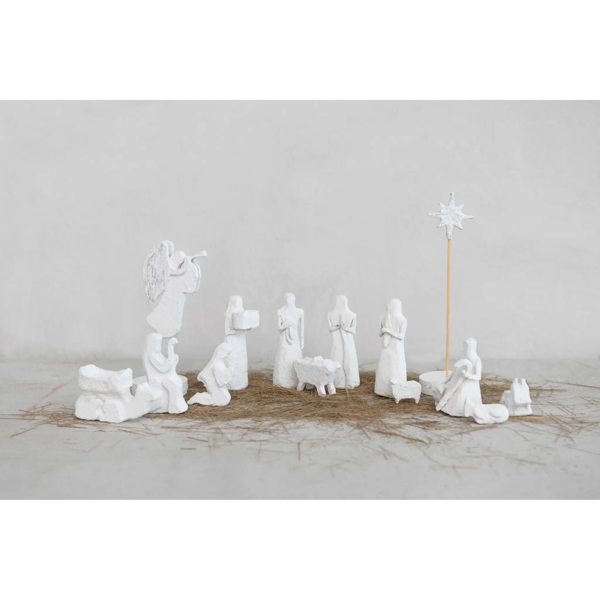 Nativity | Handmade Paper Mache | Set of 14 - PLENTY Mercantile & Venue