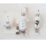 Figure | Felt Santa 11" | Snowy White + Wreath
